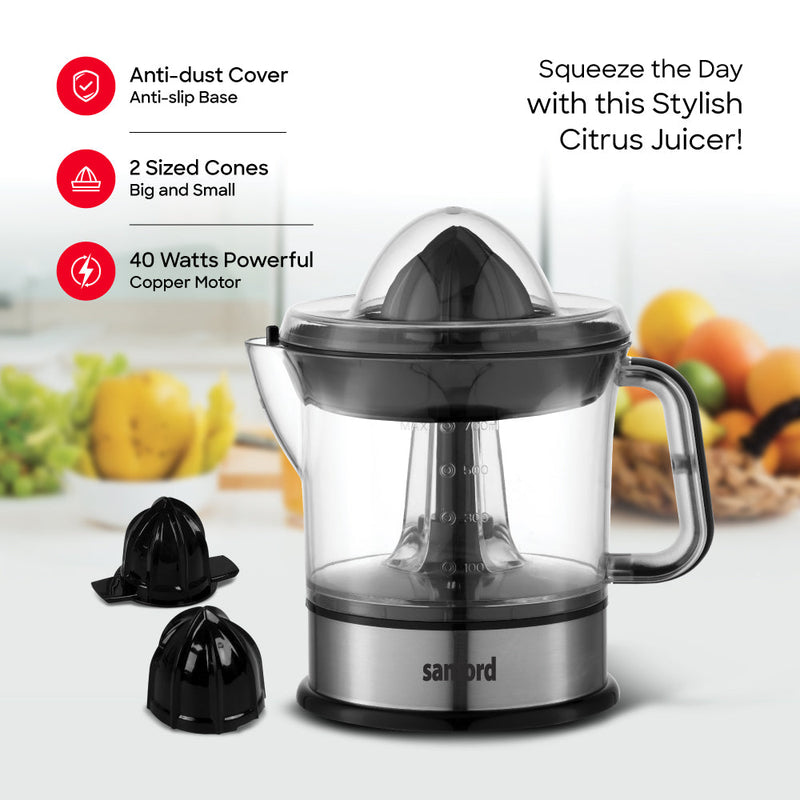 Sanford - Adjustable Pulp Citrus Juicer Product Description