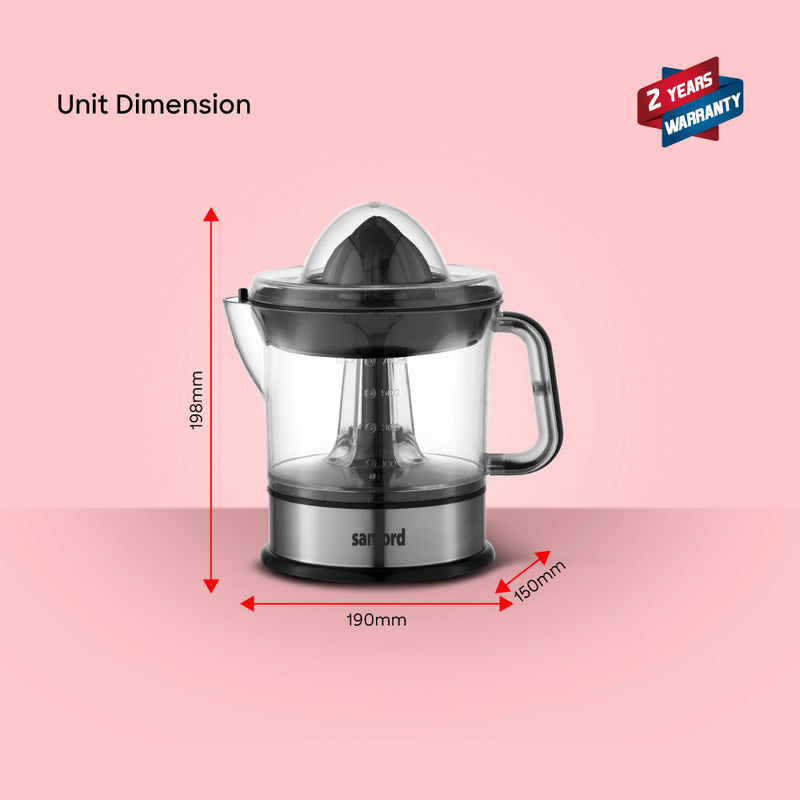 Sanford - Adjustable Pulp Citrus Juicer Product Description